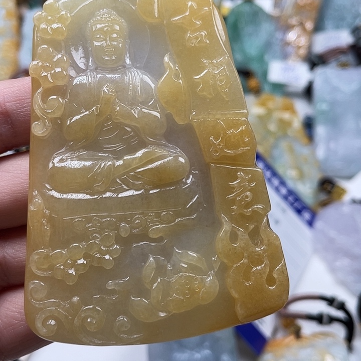 山***仙翡翠未镶嵌颈饰天然