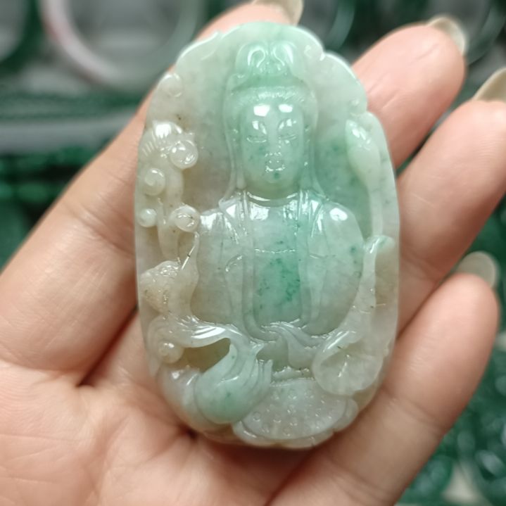 独山玉关音未镶嵌