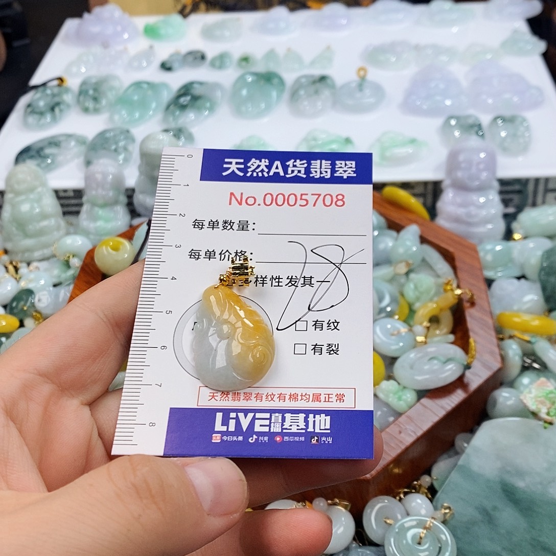 翡翠未镶嵌颈饰5708