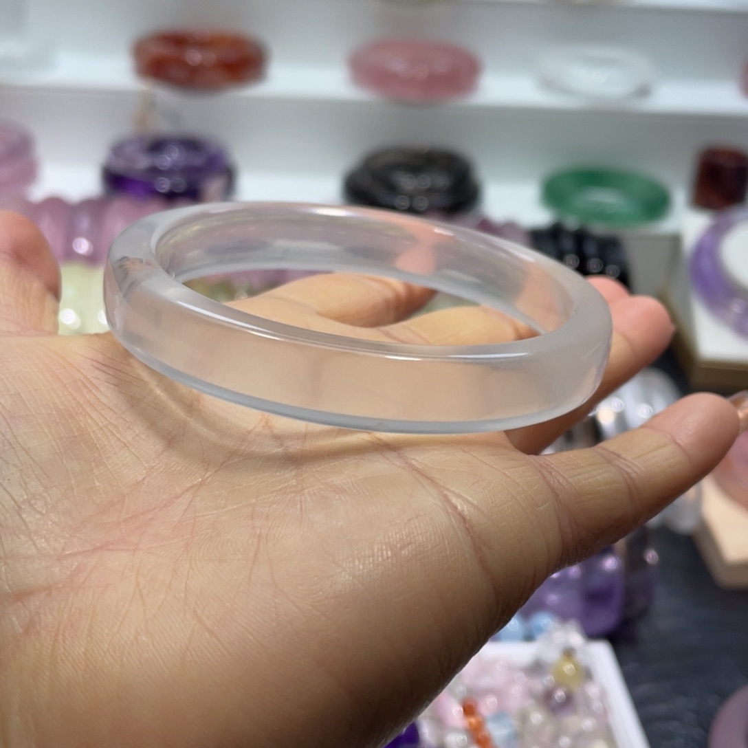 水晶手镯63.6圈口40号未镶嵌