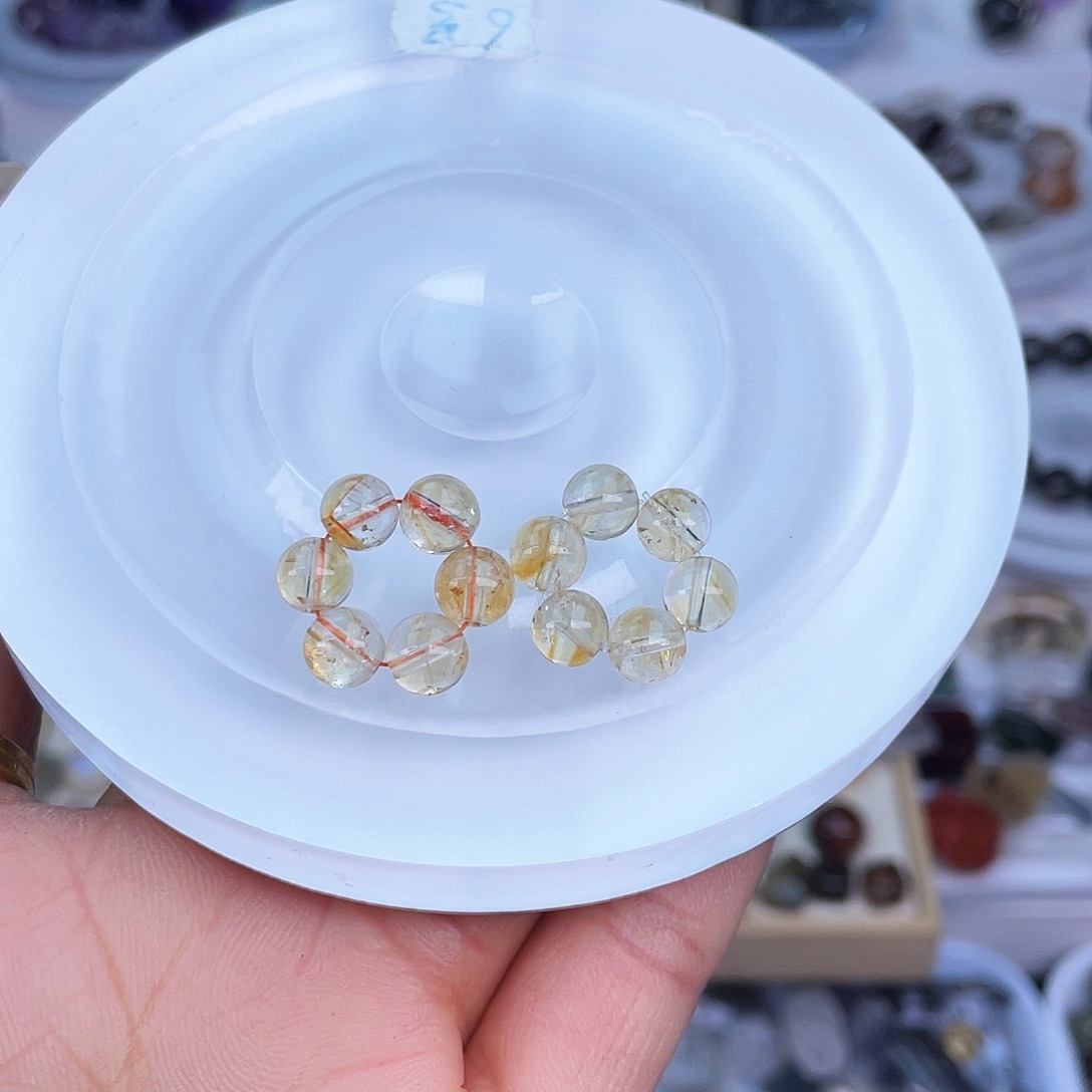 水晶单珠打孔不退不换未镶嵌