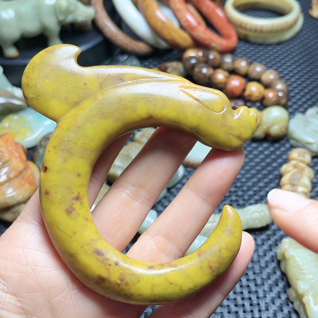 白玉菩提吊坠摆件