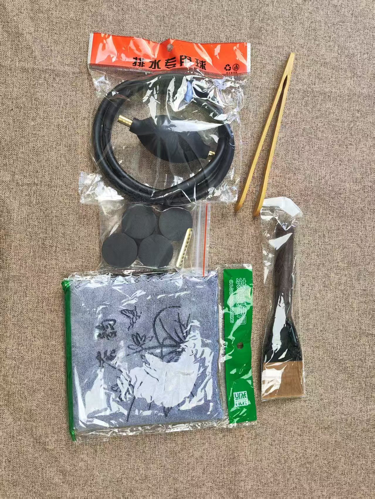 茶夹茶巾防滑脚垫水球水管转弯头