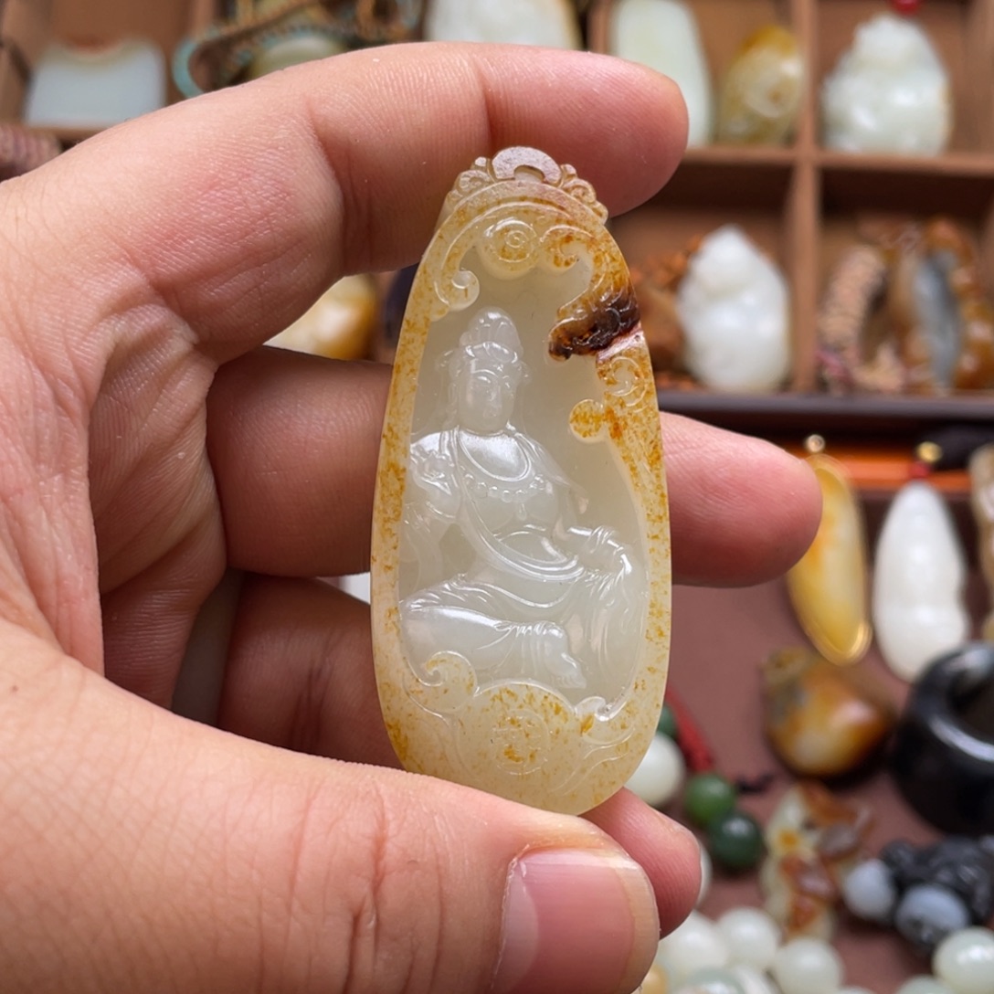 和田玉未镶嵌挂件