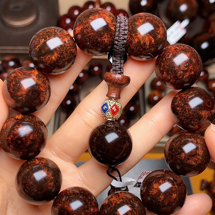 花梨木类手串/手链黄花梨风化料老挝花梨土埋料2.0