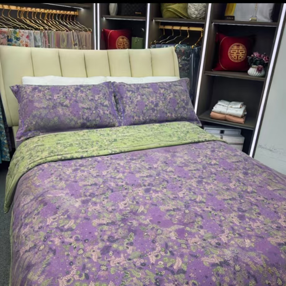 轻奢欧式双层纱新疆棉夏被四件套--柔情之境（5）