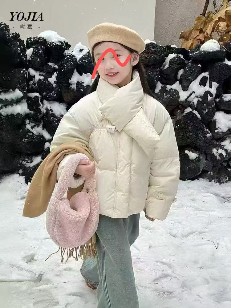 576-米色面包服女童洋气衣服