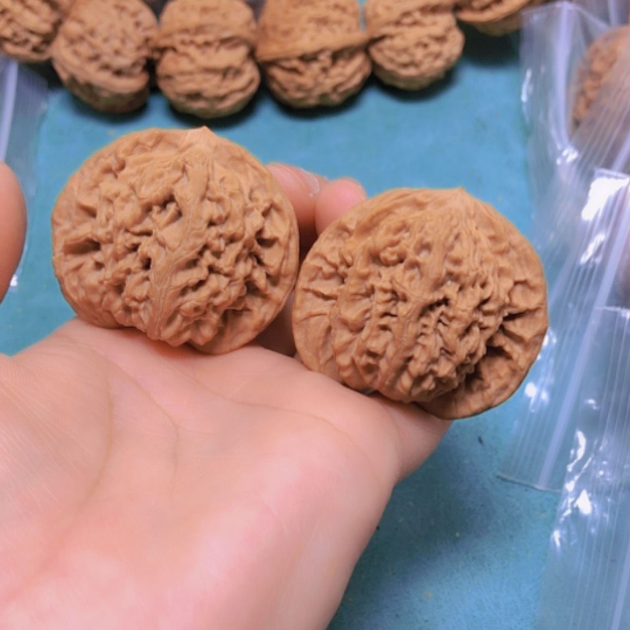 【闪购商品】把件核桃45蟠龙纹修尖出油