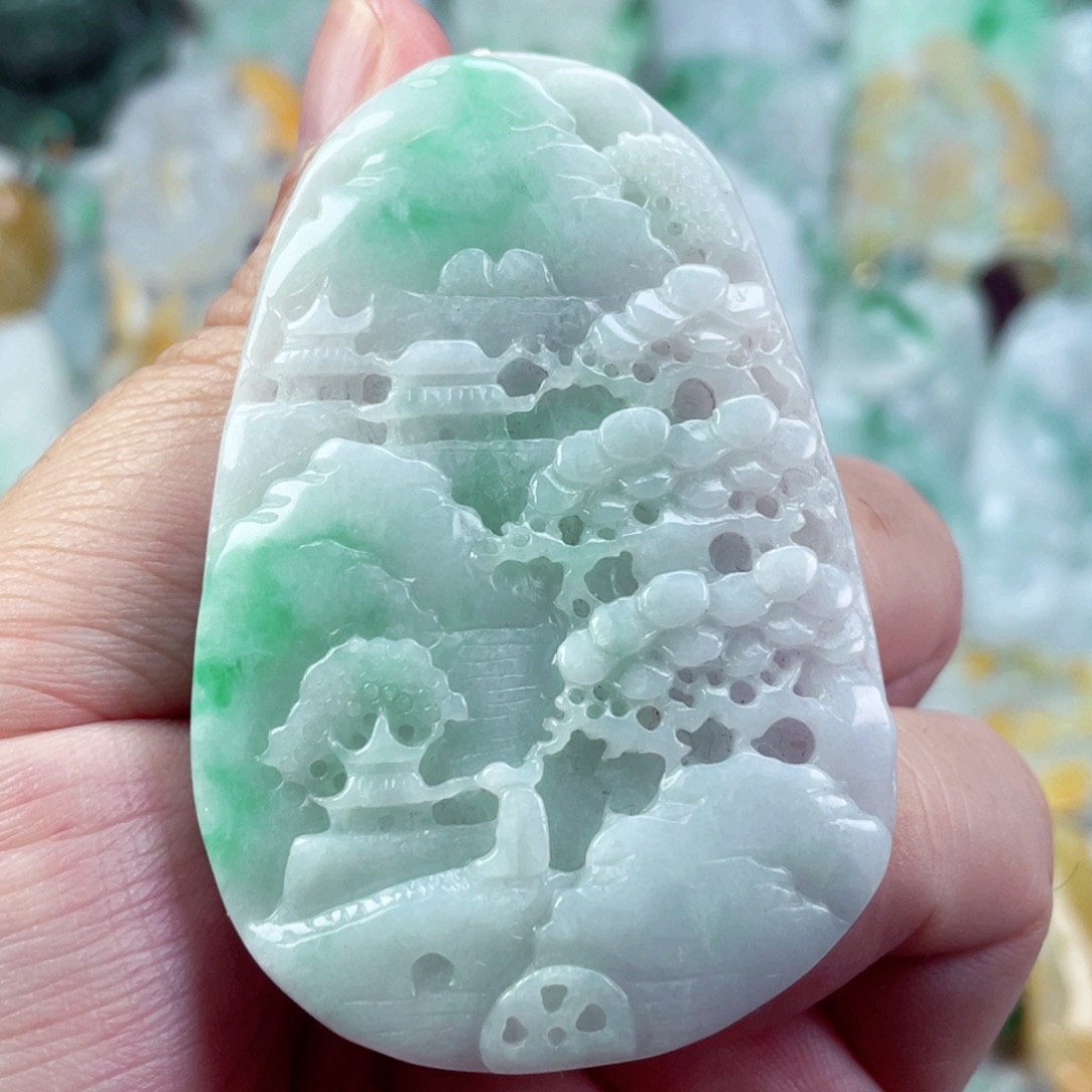 翡翠未镶嵌吊坠(不含链)