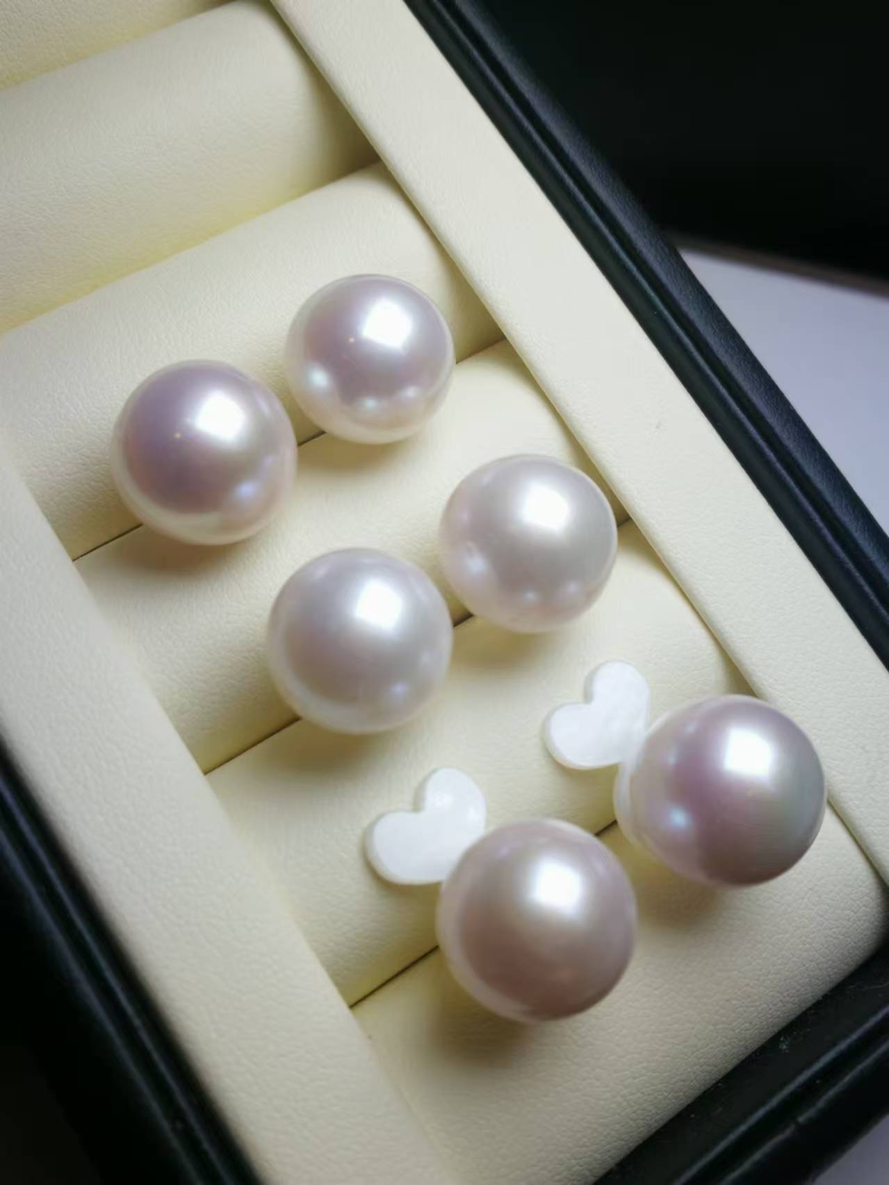 珍珠耳钉，直径13mm