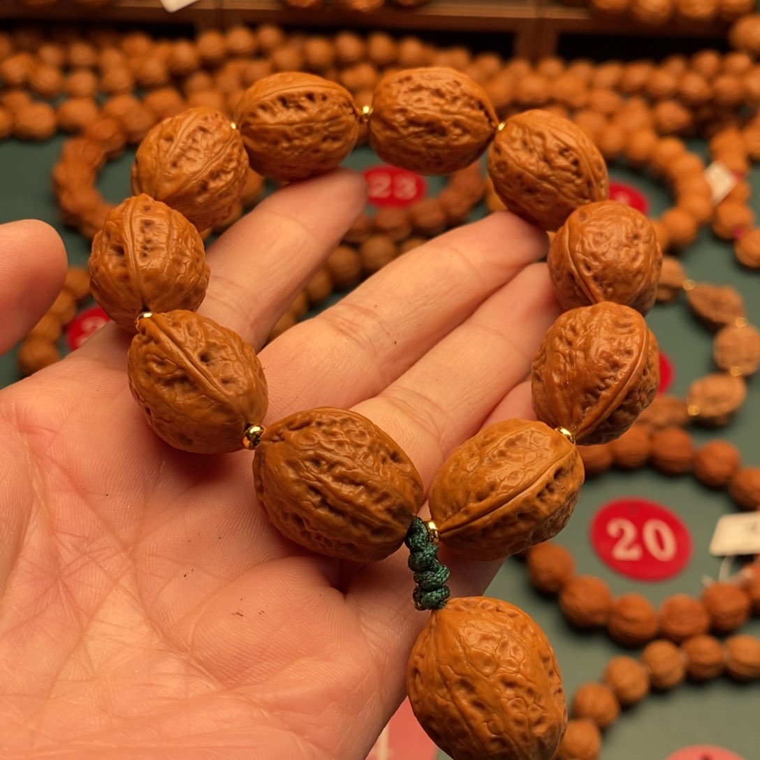 文玩核桃手串20尺寸贝壳