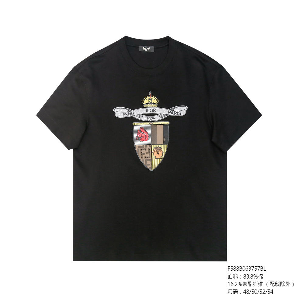FENDILOR小怪兽25年春夏款男士T恤 F588B063757B