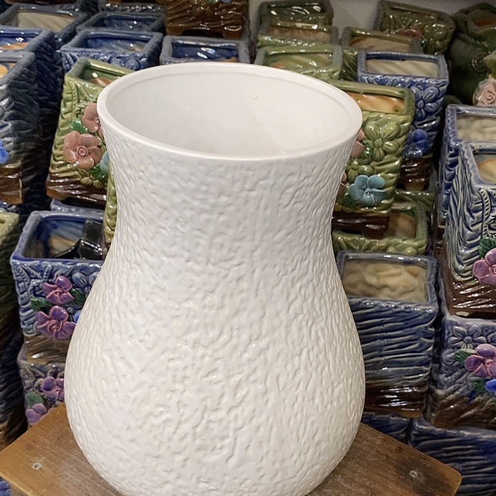 摆件陶陶盆有孔 瑕疵针孔漏釉介意勿拍外口 16外高30