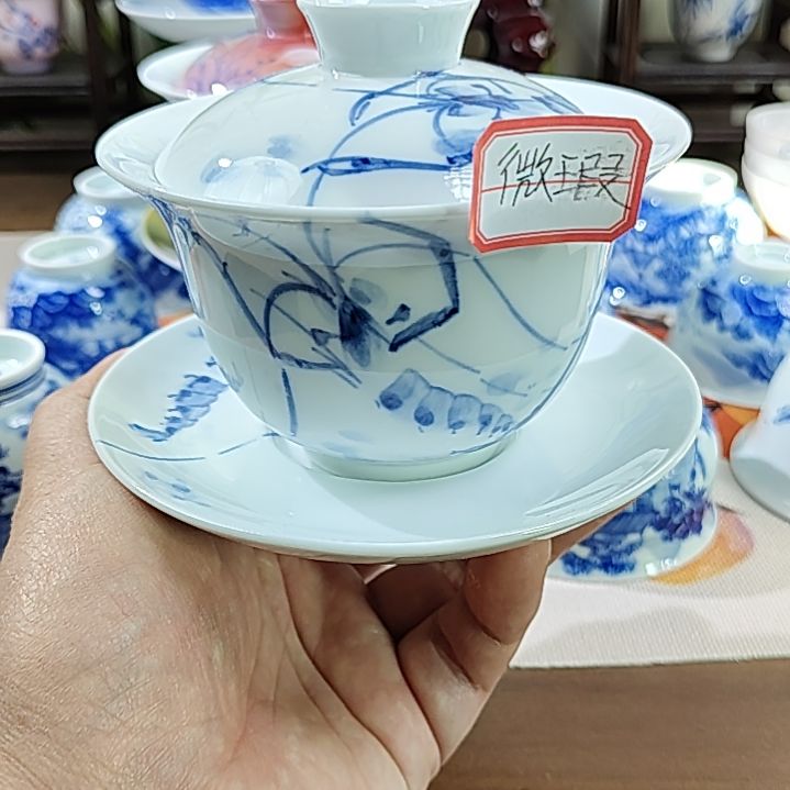 景德镇手工手绘陶瓷杯子容量150左右