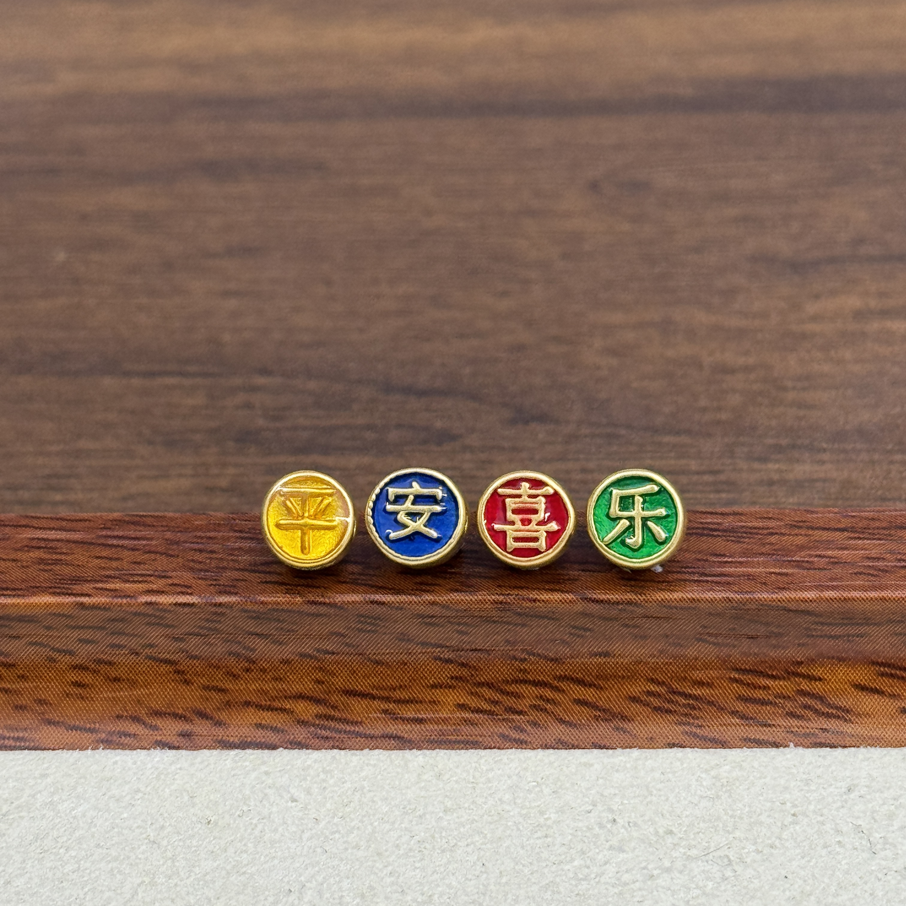 君潮黄金足金999平安喜乐手串整套DP1344-0580