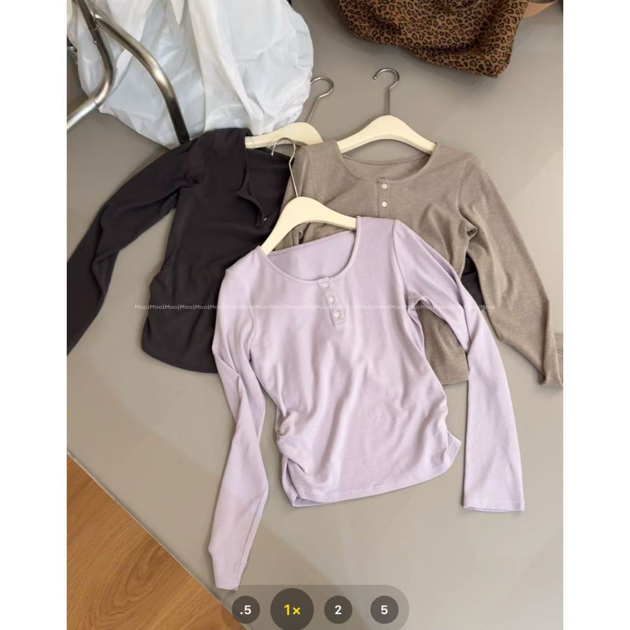 【mooi】'掐腰文学'秋冬新款韩版ins风小众设计感长袖