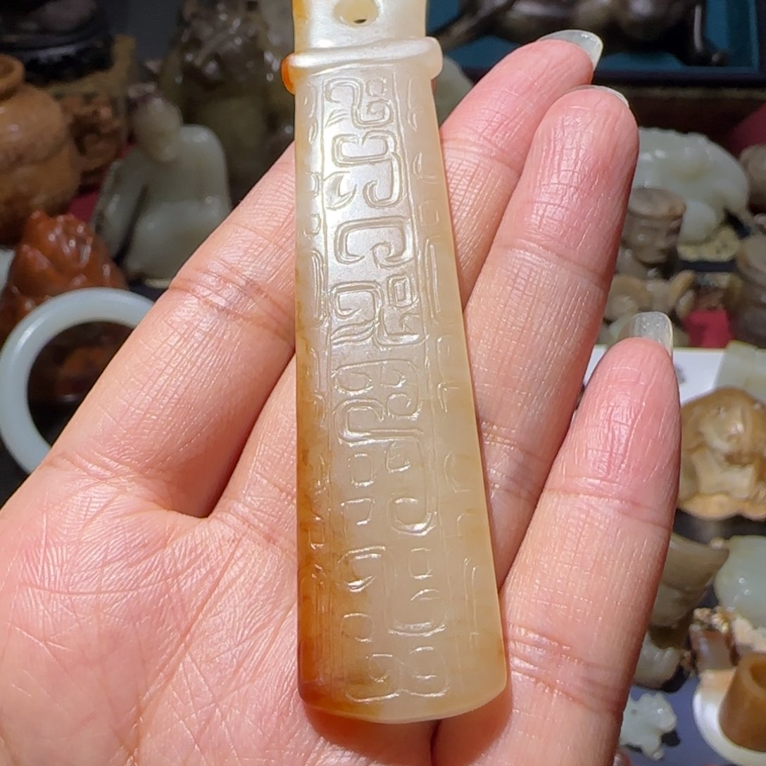 力***和田玉未镶嵌挂件