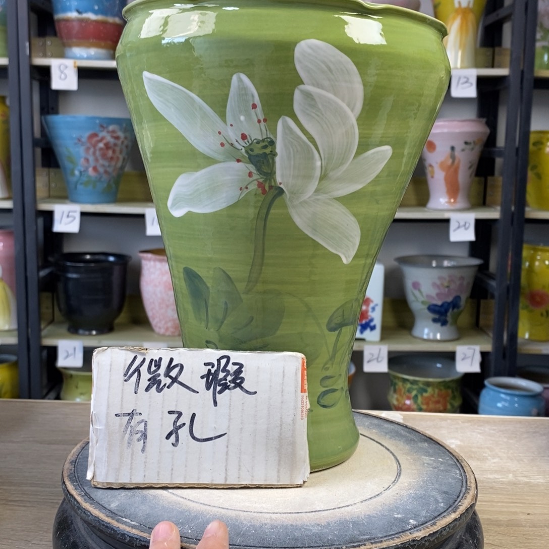 景德镇手工手绘陶瓷花盆