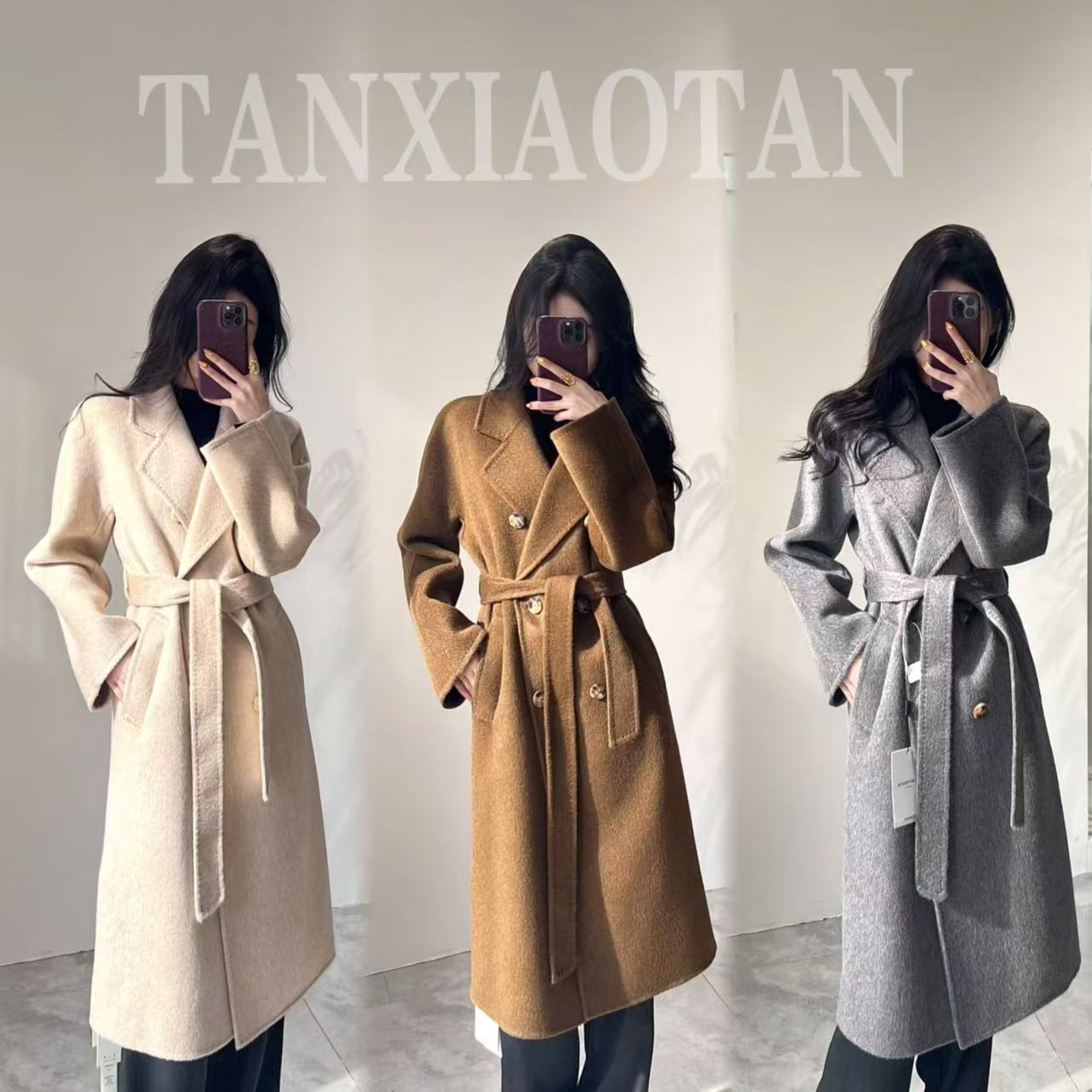 【谭小谭】 高端双面骆驼绒801   时尚百搭