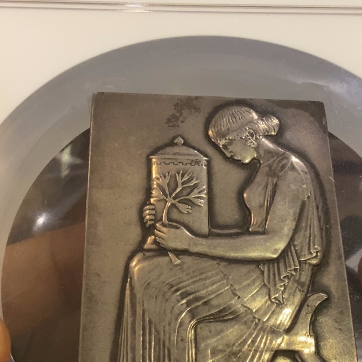 余***念银Ag900如图一个银章盒子币