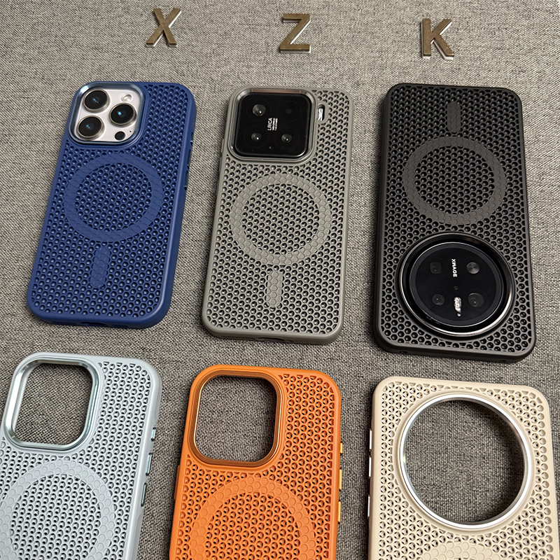蜂窝磁吸适用苹果16promax手机壳14防摔小米15红米华为mate70三星