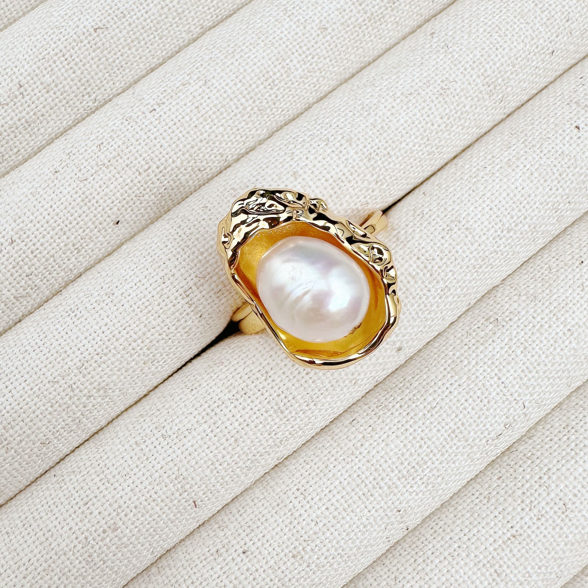 铜合金仿珍珠戒指  直播间链接