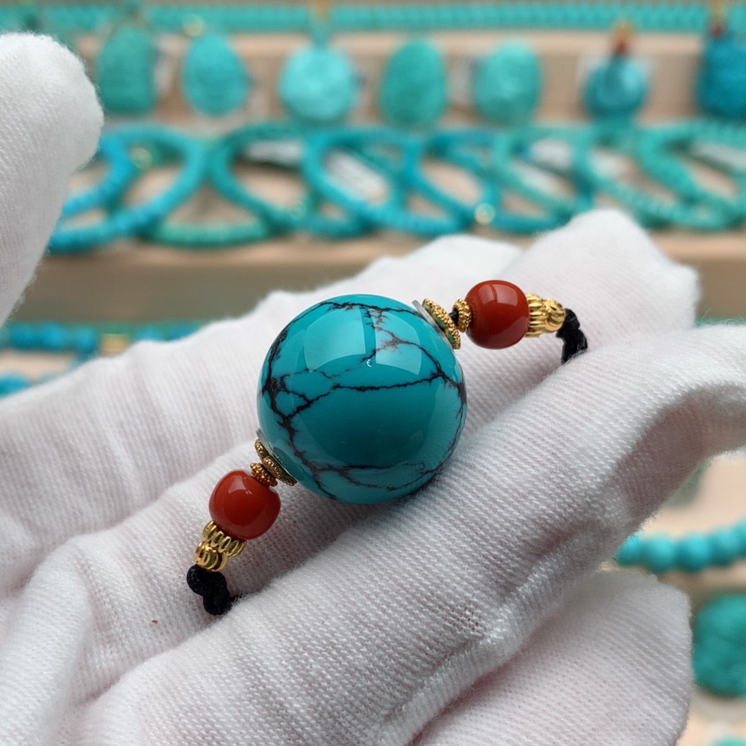 绿松石未镶嵌珠宝奇石18.5mm