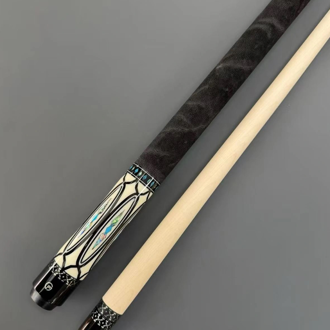 黑通大头中式黑八台球杆一体通杆支持置换枫木前支