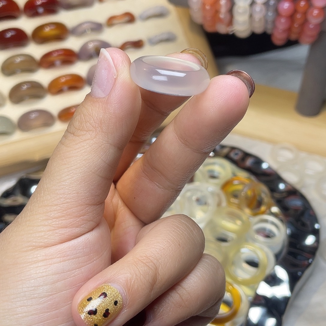 玛瑙/玉髓合金戒指A09港14不退换