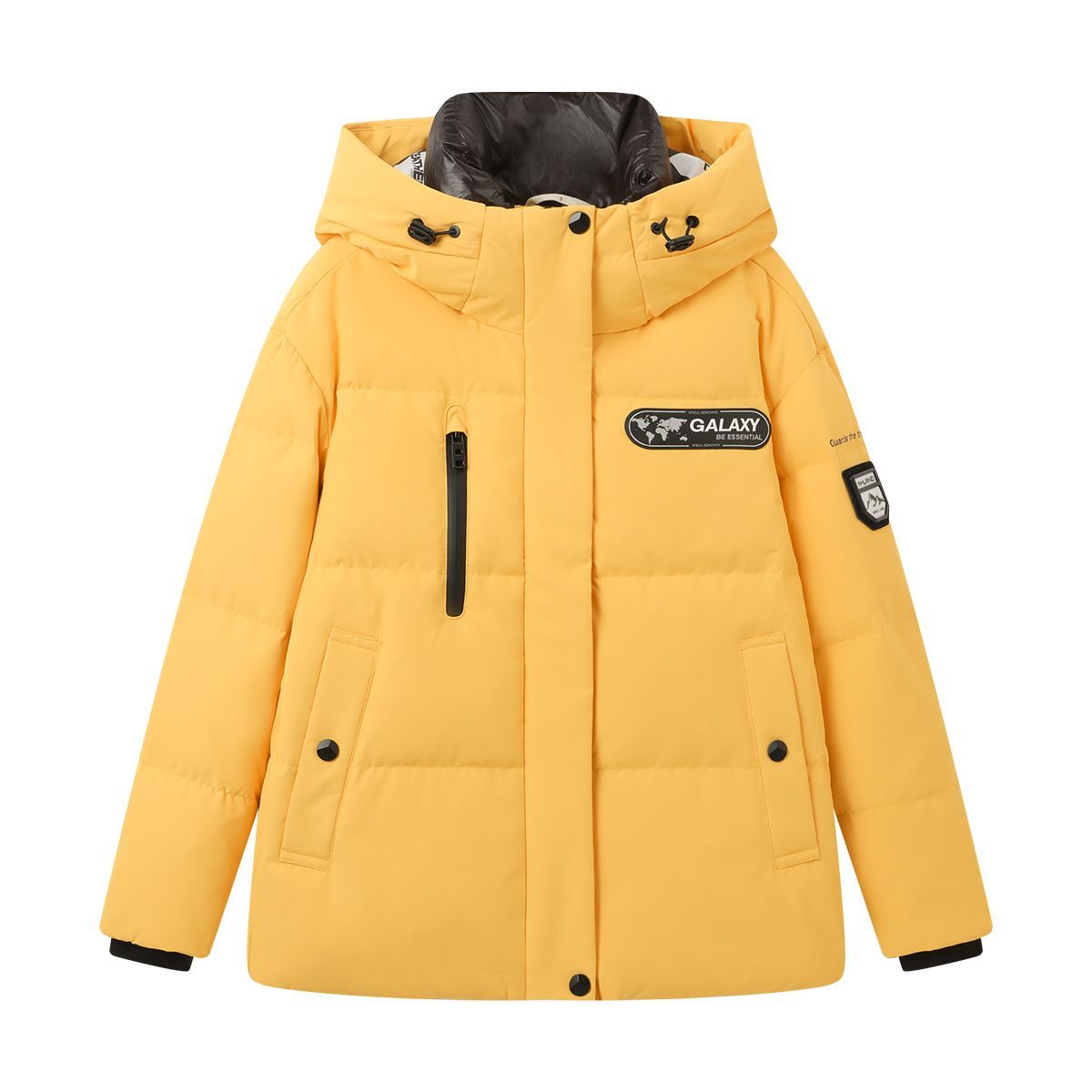 茵曼羽绒服女25秋冬新款小个子常规款百搭黄色黑色90鸭绒羽绒服女