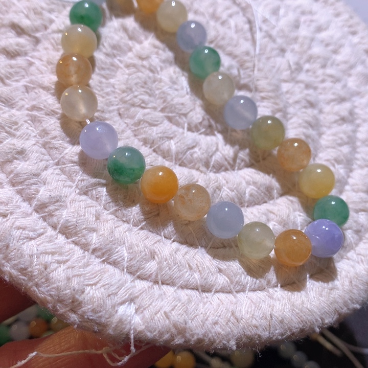 翡翠颈饰未镶嵌新款多宝手串