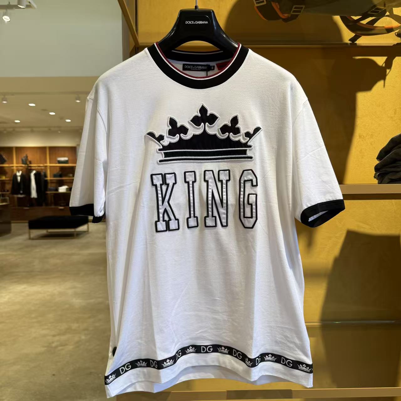 【CC在欧洲】D....G折扣款 1号 皇冠king刺绣字母经典短袖