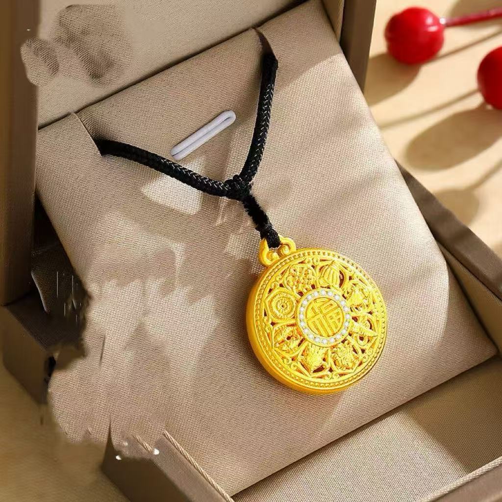 非金属莫桑石吊坠  【金缘康总补贴专场】平安纳福八宝罗盘SY322