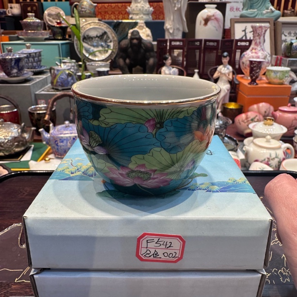 陶瓷荷花主人杯F542