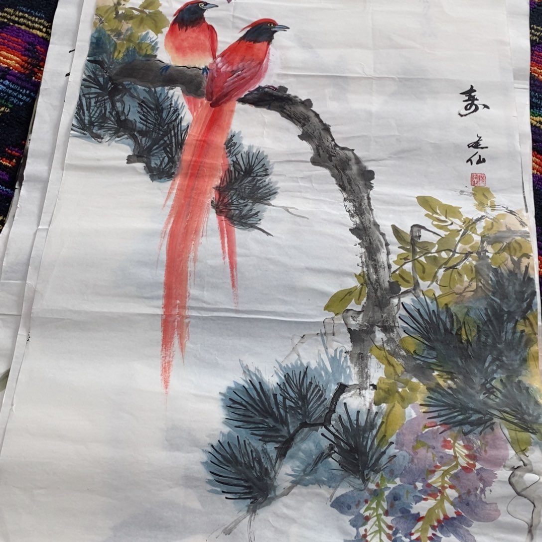 国画国画花鸟三尺100*50   琪