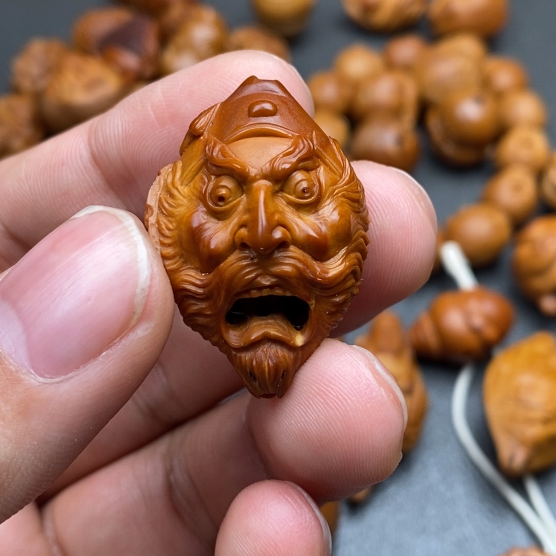 橄榄核手串/手链如*观钟馗