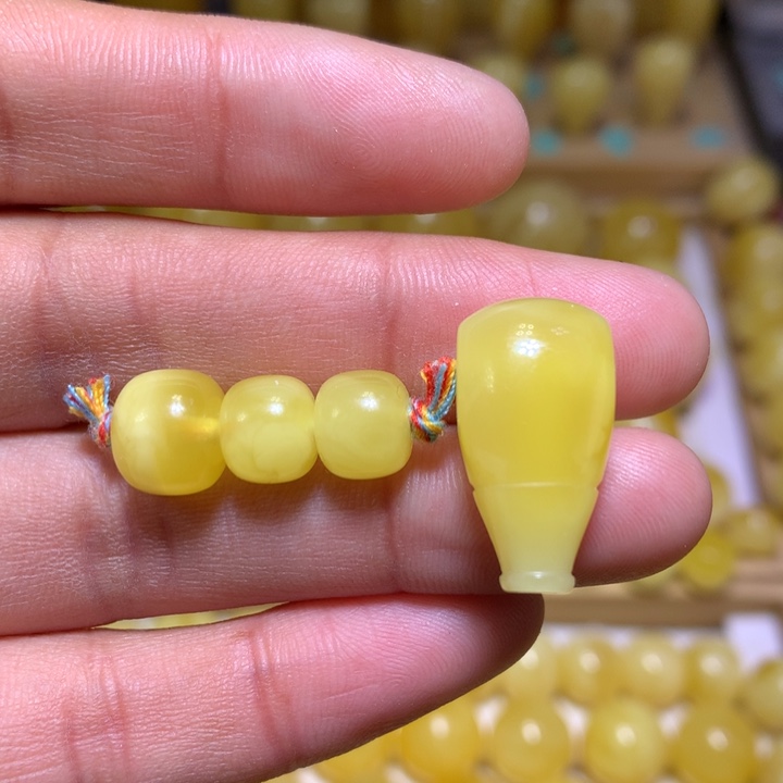 蜜蜡裸石未镶嵌天然俄料蜜蜡鸡油黄套装8.5-11.5