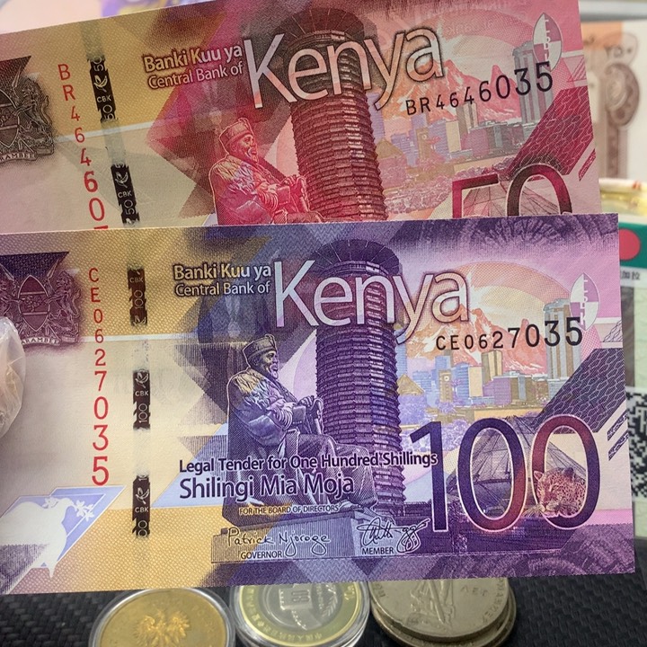 纸币全新纸币肯尼亚2张