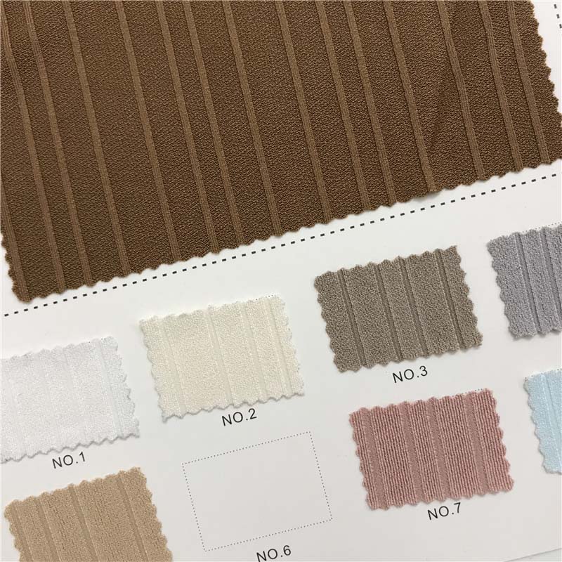 230g16*12乱麻坑条针织面料24个颜色现货厂家直销时尚面料3696993