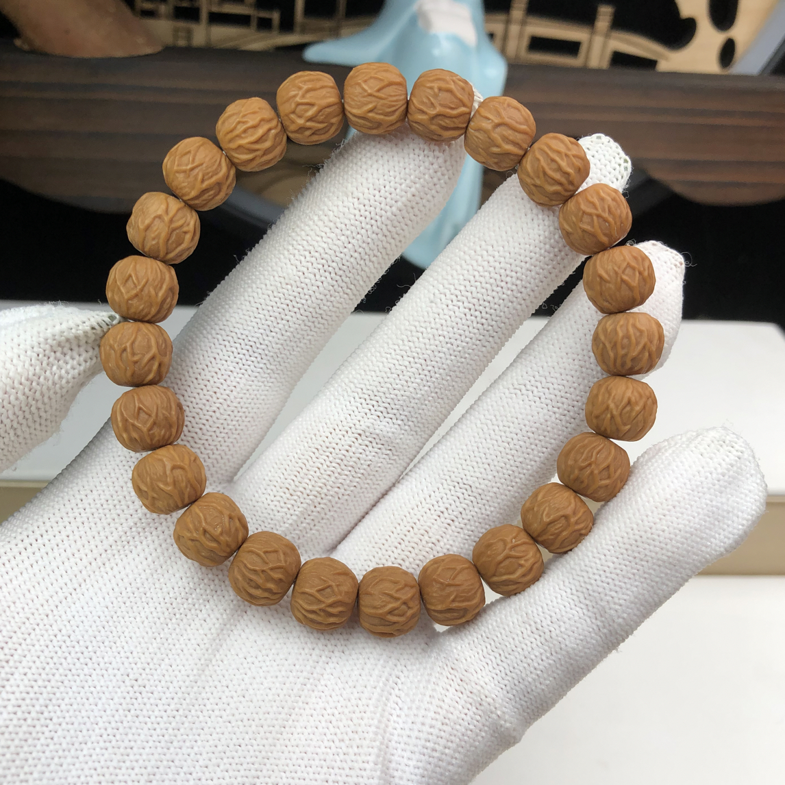 全品猴头雕刻文玩手串天然一等品猴头手串毒液