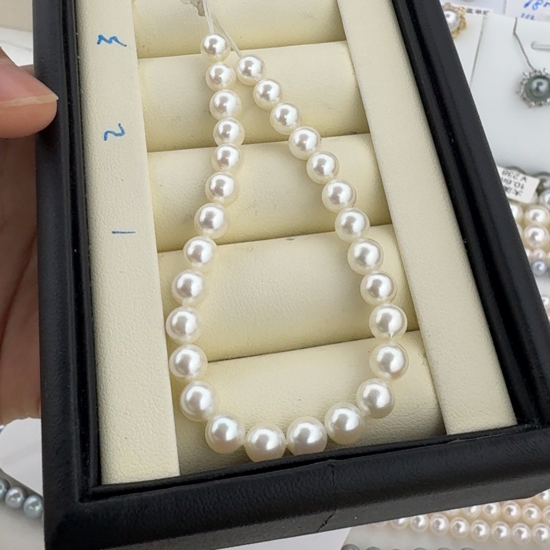 未镶嵌海水珍珠手串AK珠正圆微瑕5-6mm