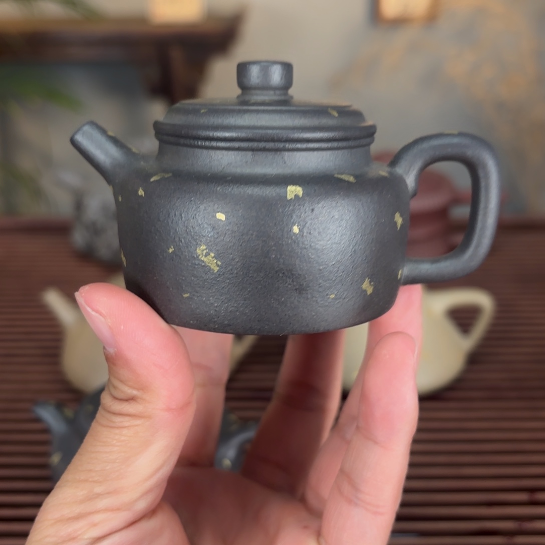 紫砂茶壶洒金德钟100毫升