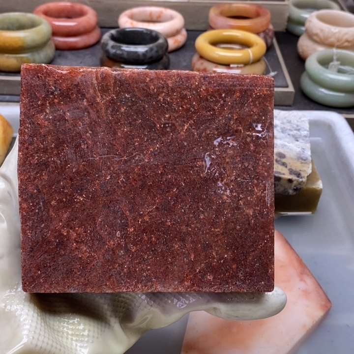 石英岩玉未镶嵌私人定制无裂不退换红爆闪定制无裂不退换