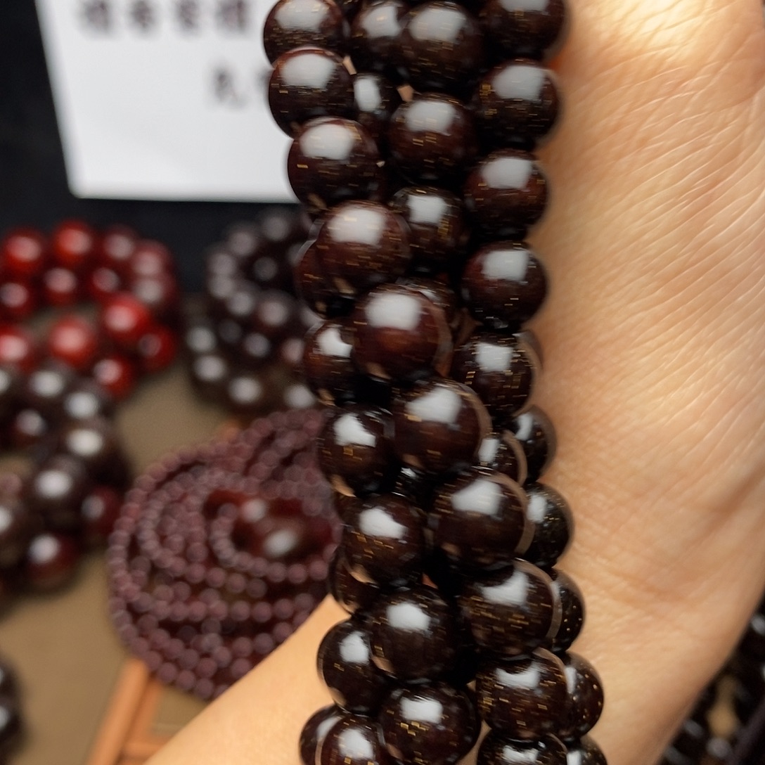 集***杨手串/手链檀香紫檀（小叶紫檀）