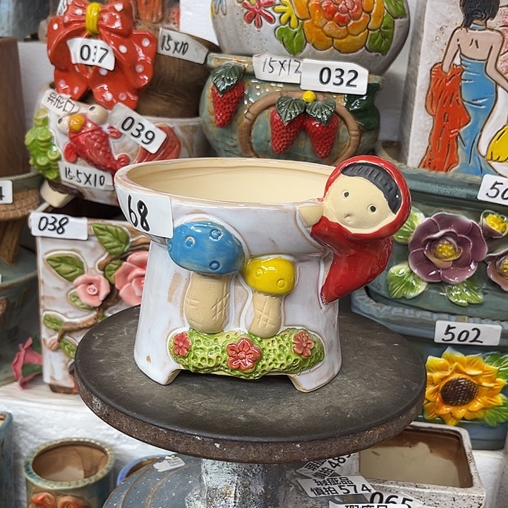 粗陶材质多肉花盆