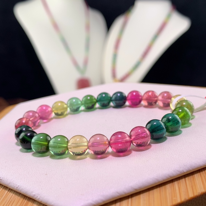 双色碧玺手链未镶嵌