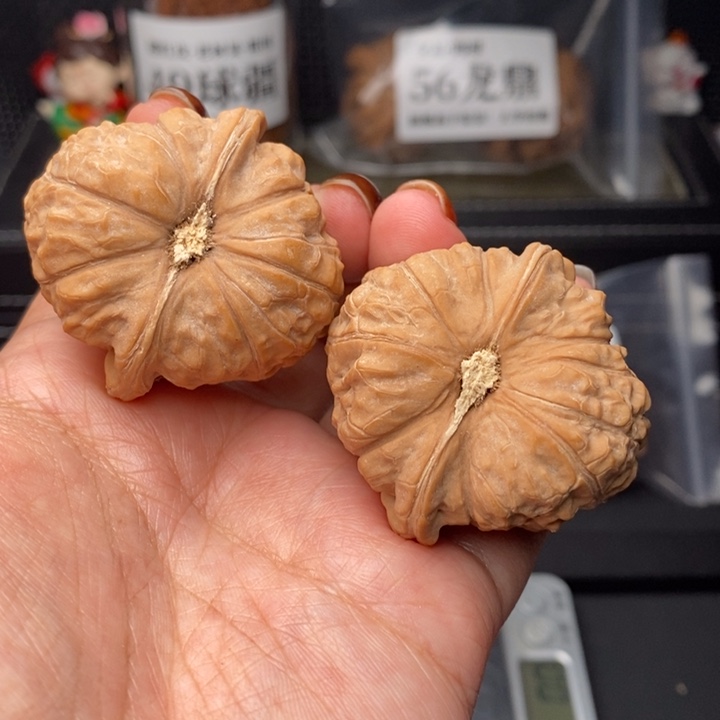 把件文玩核桃精**作43肥底南瓜全品47克