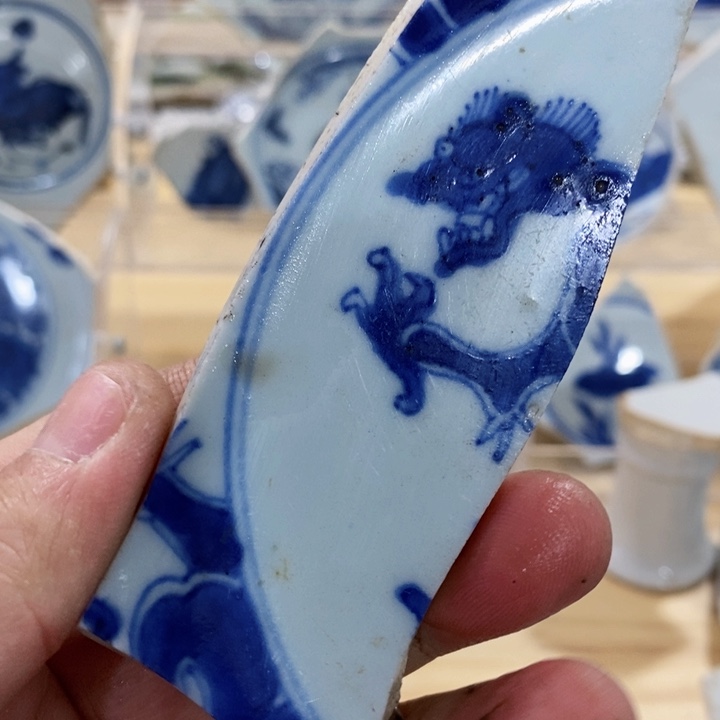 瓷片现代瓷器青花瓷片