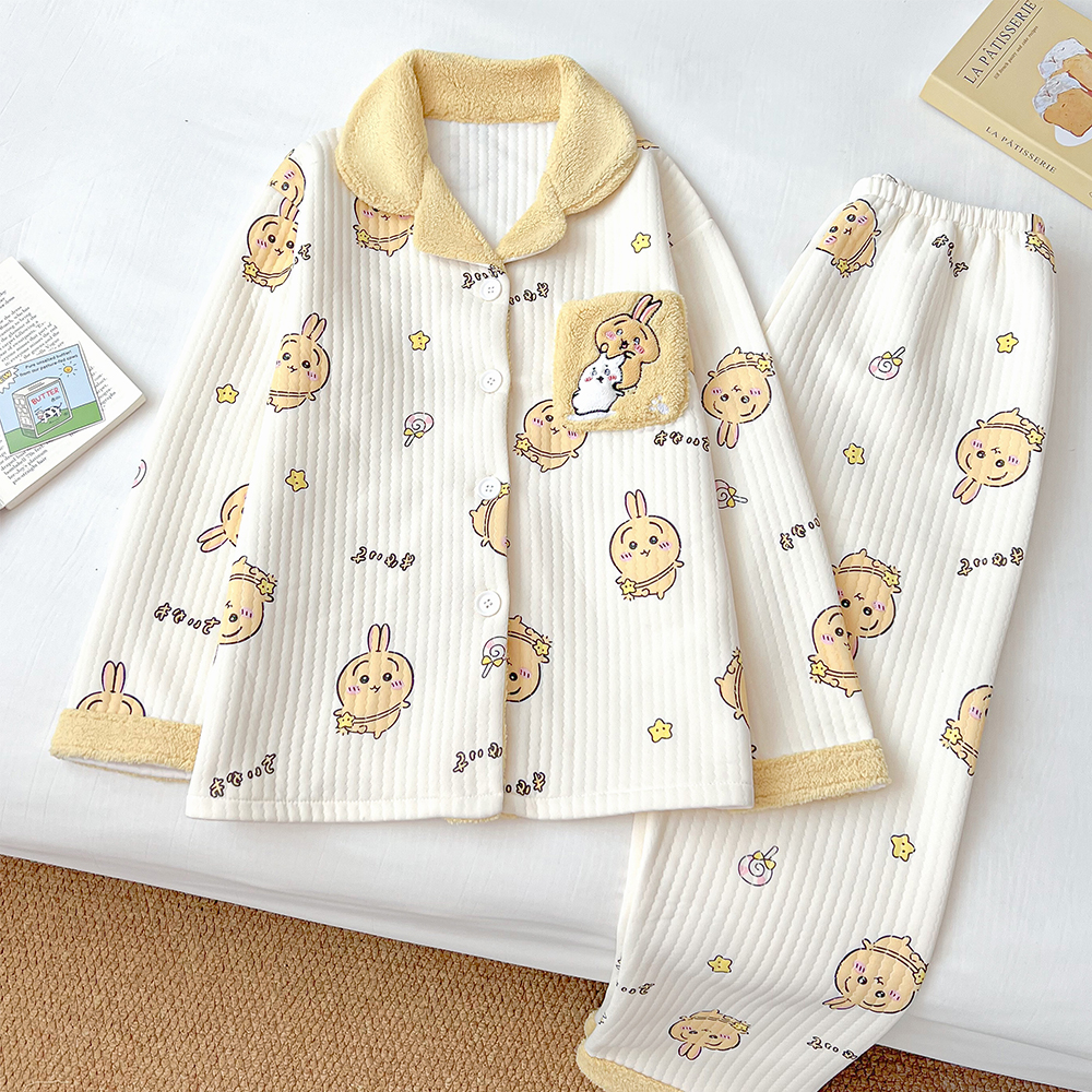 【乌萨奇】加厚卡通保暖甜美公主风可爱家居服睡衣套装可外穿暖和