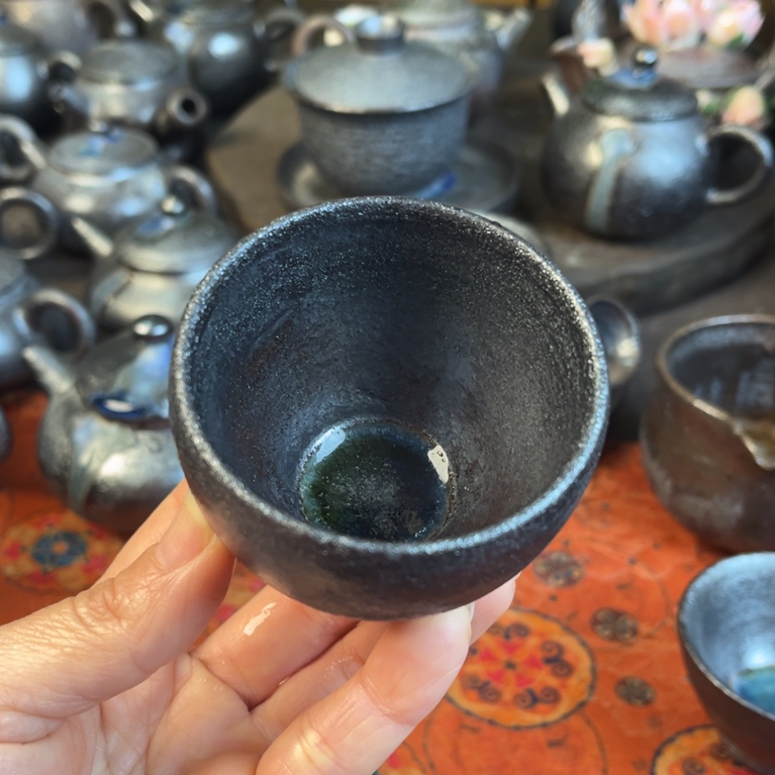 柴烧茶器主人杯杯柴烧